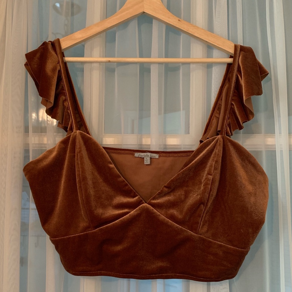 Bralette with frilly straps
